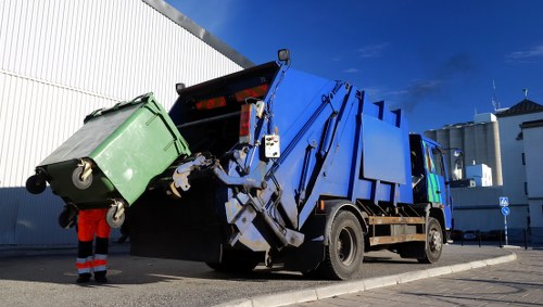 Sorting of recyclables at a commercial premises in Kingston upon Thames